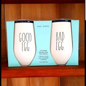 Rae Dunn Stainless Steel Wine Glasses